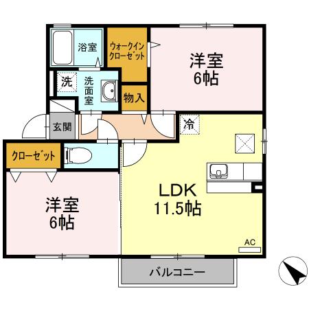 ★D-room★ペット可(小型犬)★インターネットWi-Fi無料★カーサ・オリーブC